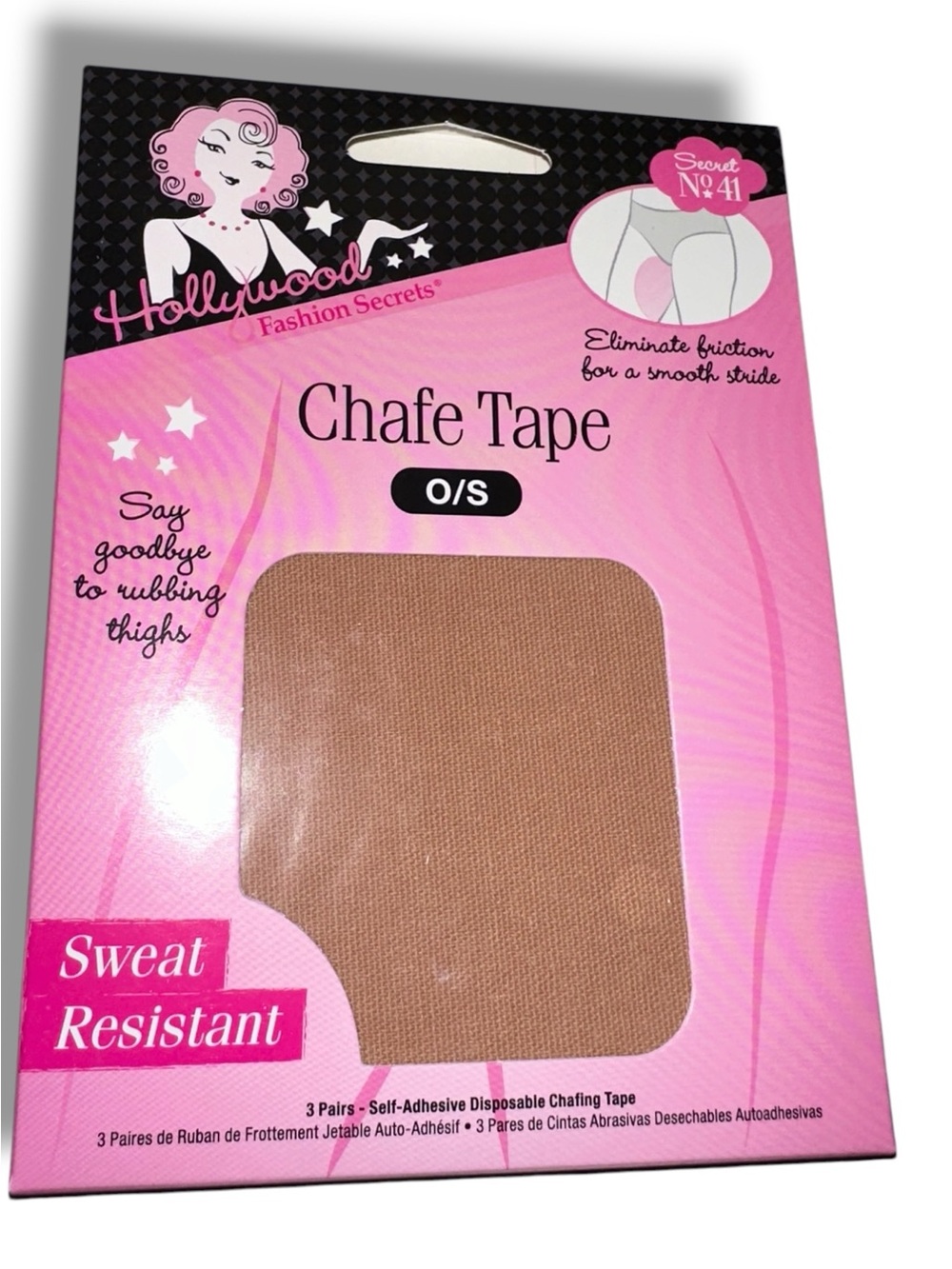 Hollywood Fashion Secrets Chafe Tape Nude (O/S) NIB